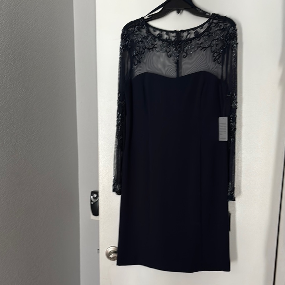 Nordstrom Blue Long Sleeve Sheath Dress
